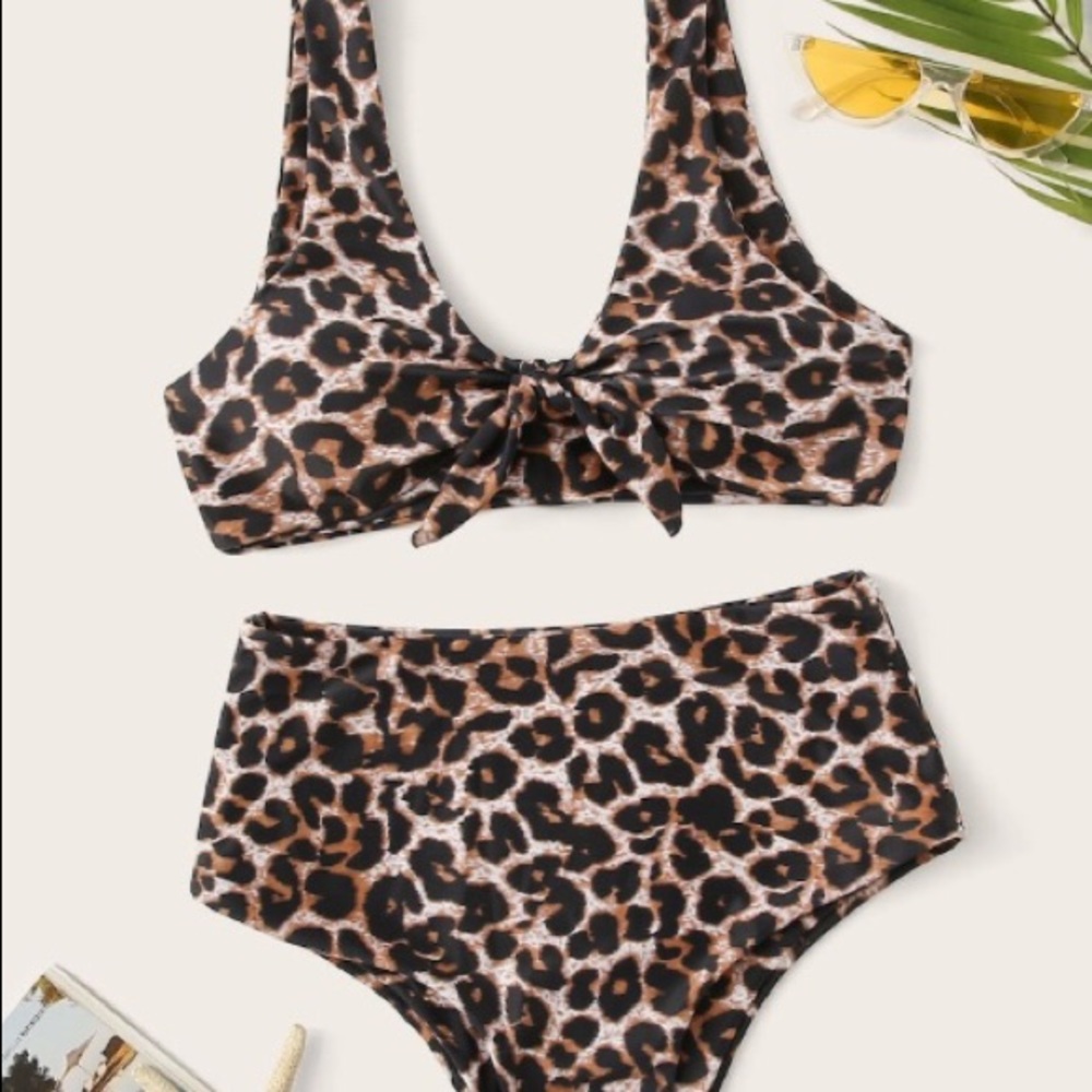 Leopard High Waisted Bikini